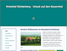 Tablet Screenshot of ferienhof-klinkenberg.de